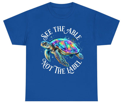 See the Able Not the Label Autism Awareness Youth T-Shirt - product mockup - Royal