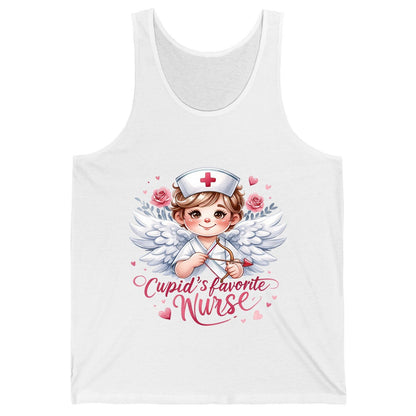 Cupid's Favorite Nurse cupid nurse Tank Top White product mockup