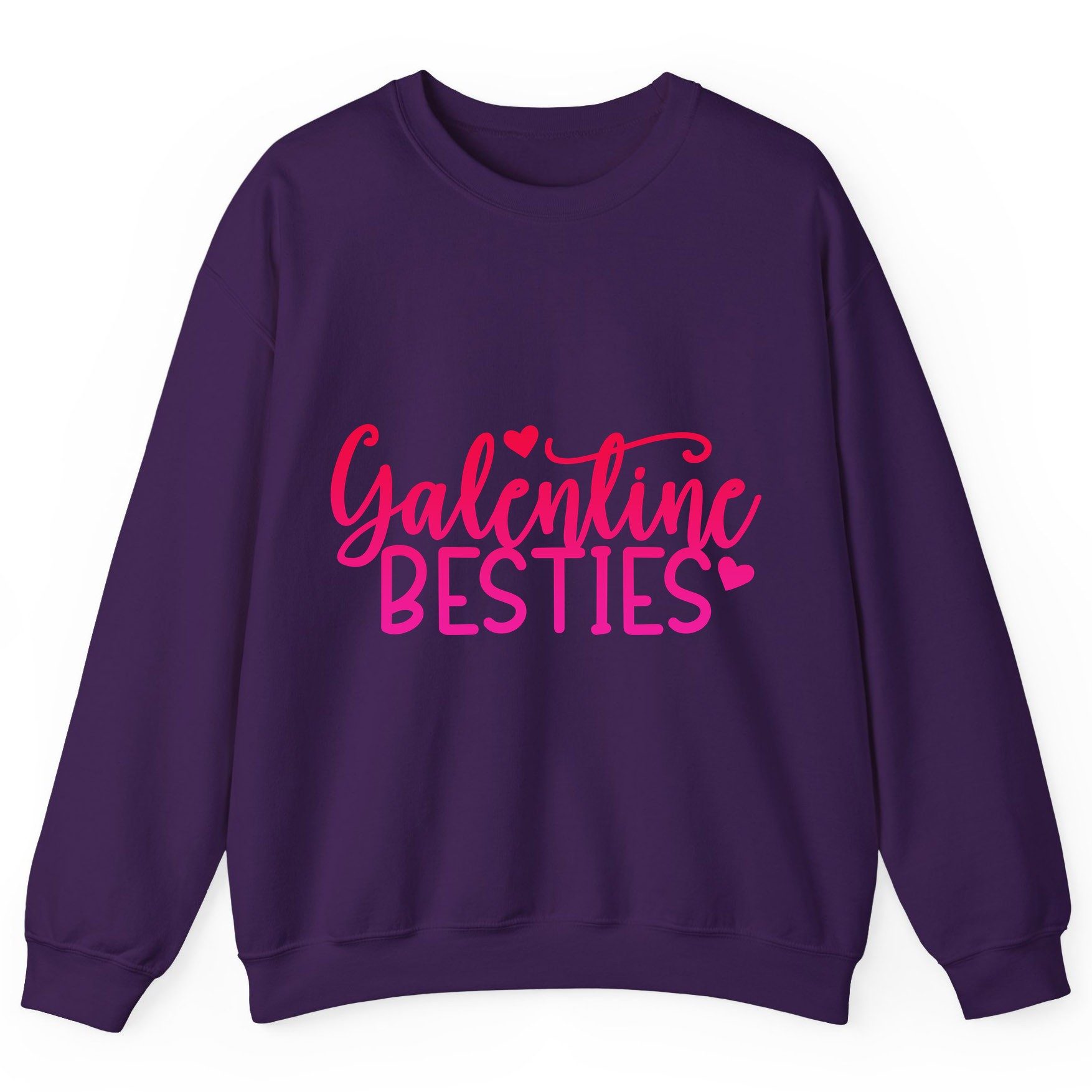 Galentine Besties galentine's day Sweatshirt Purple product mockup