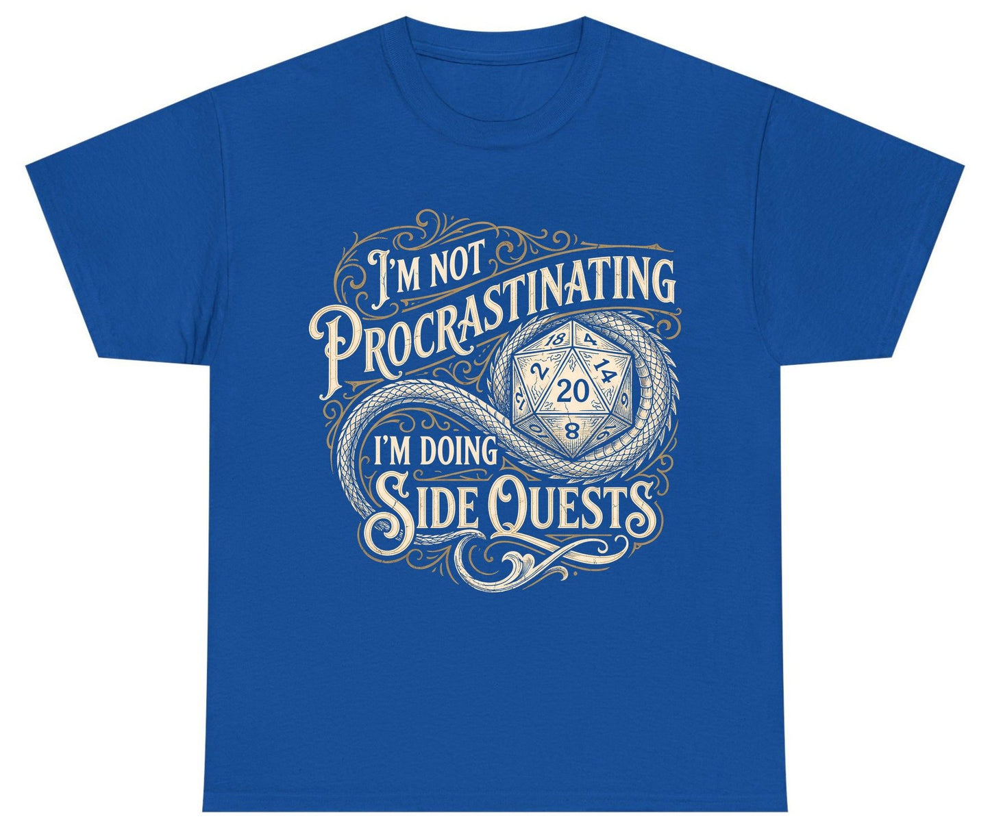 I'm Not Procrastinating I'm Doing Side Quests rpg gaming Youth T-Shirt Royal product mockup
