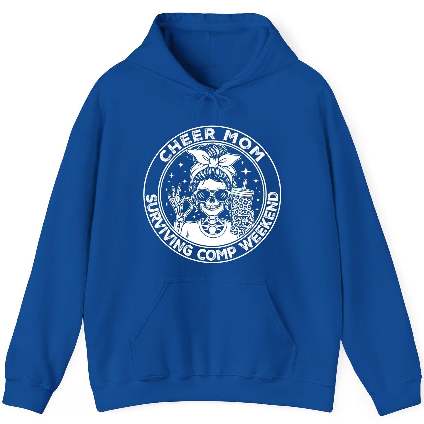 Cheer Mom Surviving Comp Weekend cheer mom Hoodie Royal product mockup