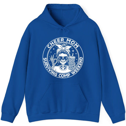 Cheer Mom Surviving Comp Weekend cheer mom Hoodie Royal product mockup