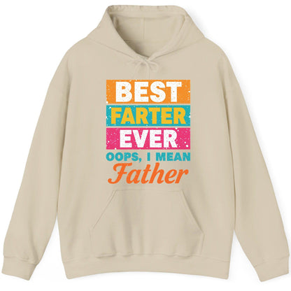 Best Farter Ever Oops, I Mean Father dad jokes Hoodie Sand product mockup