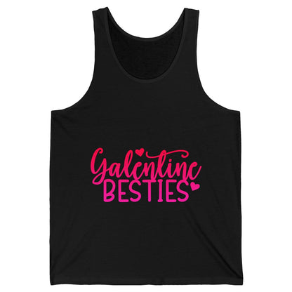 Galentine Besties galentine's day Tank Top Black product mockup