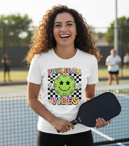 Pickleball Vibes pickleball T-Shirt White lifestyle mockup