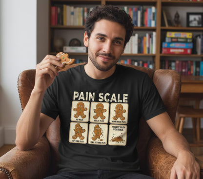 Pain Scale gingerbread man pain scale T-Shirt Black lifestyle mockup