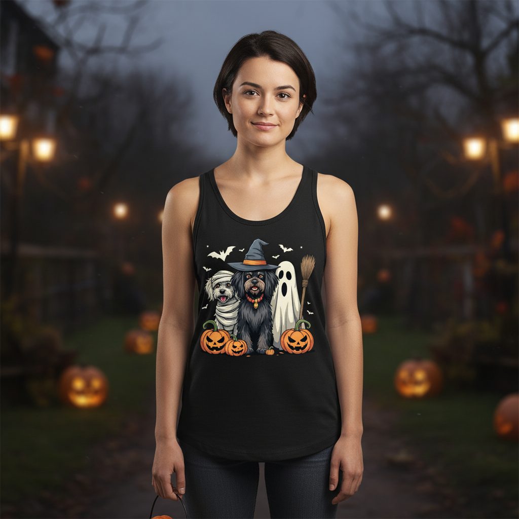 Halloween Dogs in Costumes Halloween dogs Tank Top Black lifestyle mockup