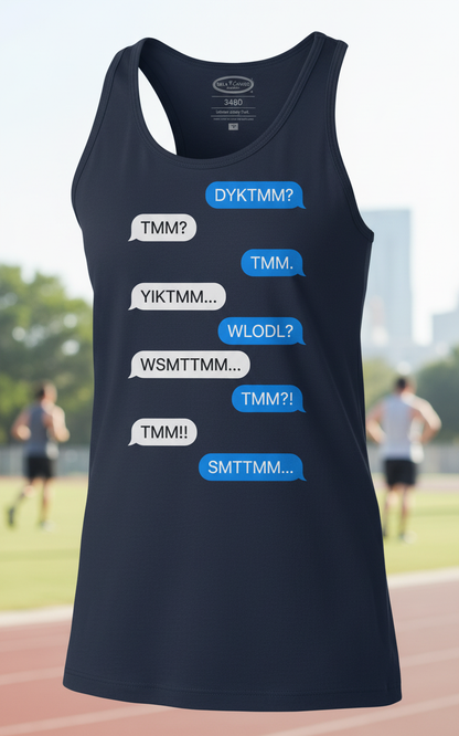 Funny Irish Song Tell Me Ma Acronyms Text Message Tank Top - Navy