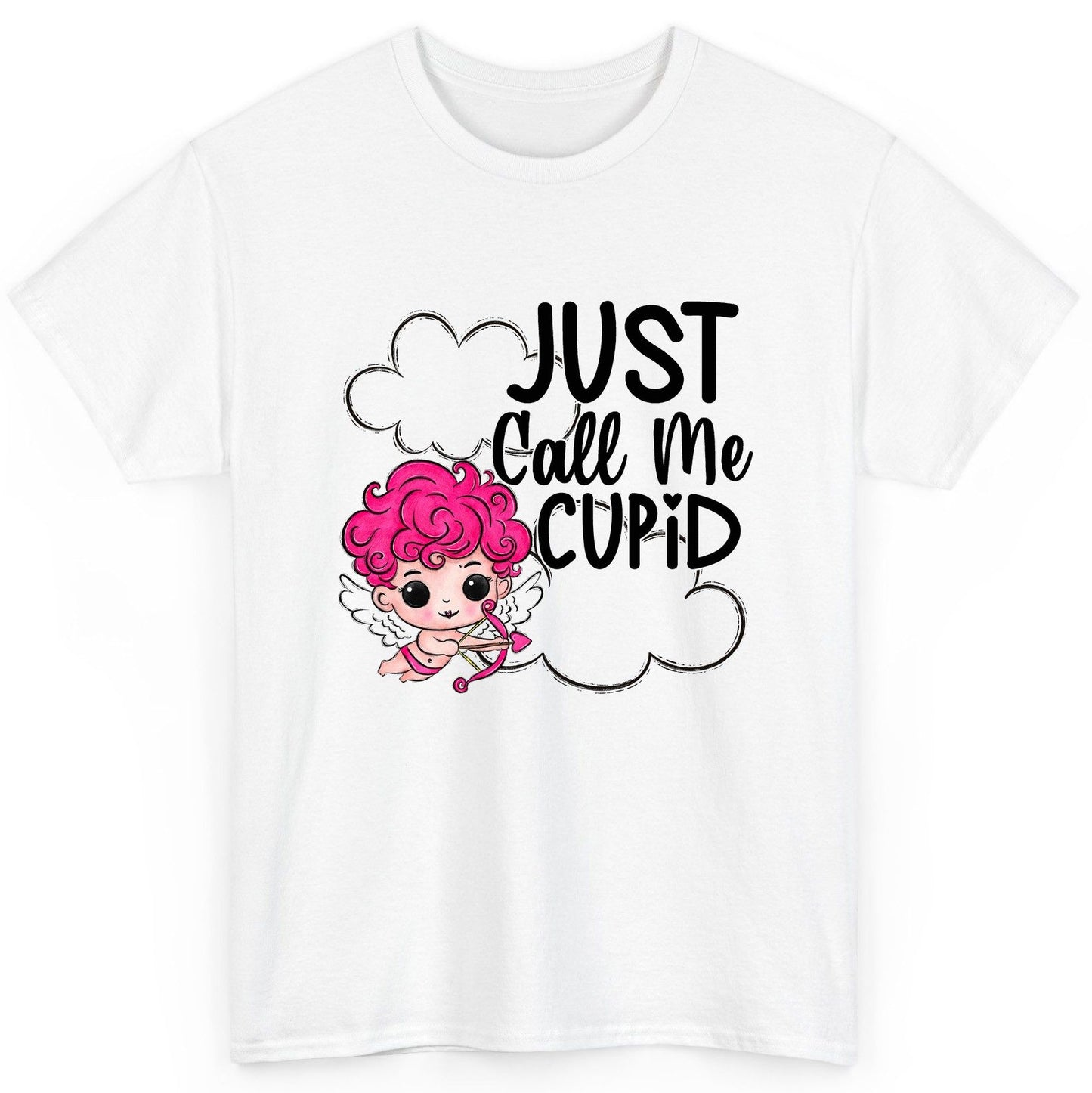 Just Call Me Cupid cupid T-Shirt White product mockup