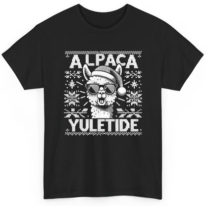 ALPACA Yuletide Funny Lovers T-Shirt - product mockup - Black