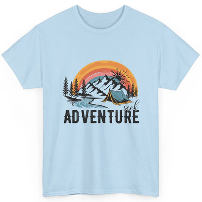 Seek Adventure camping T-Shirt Light Blue product mockup