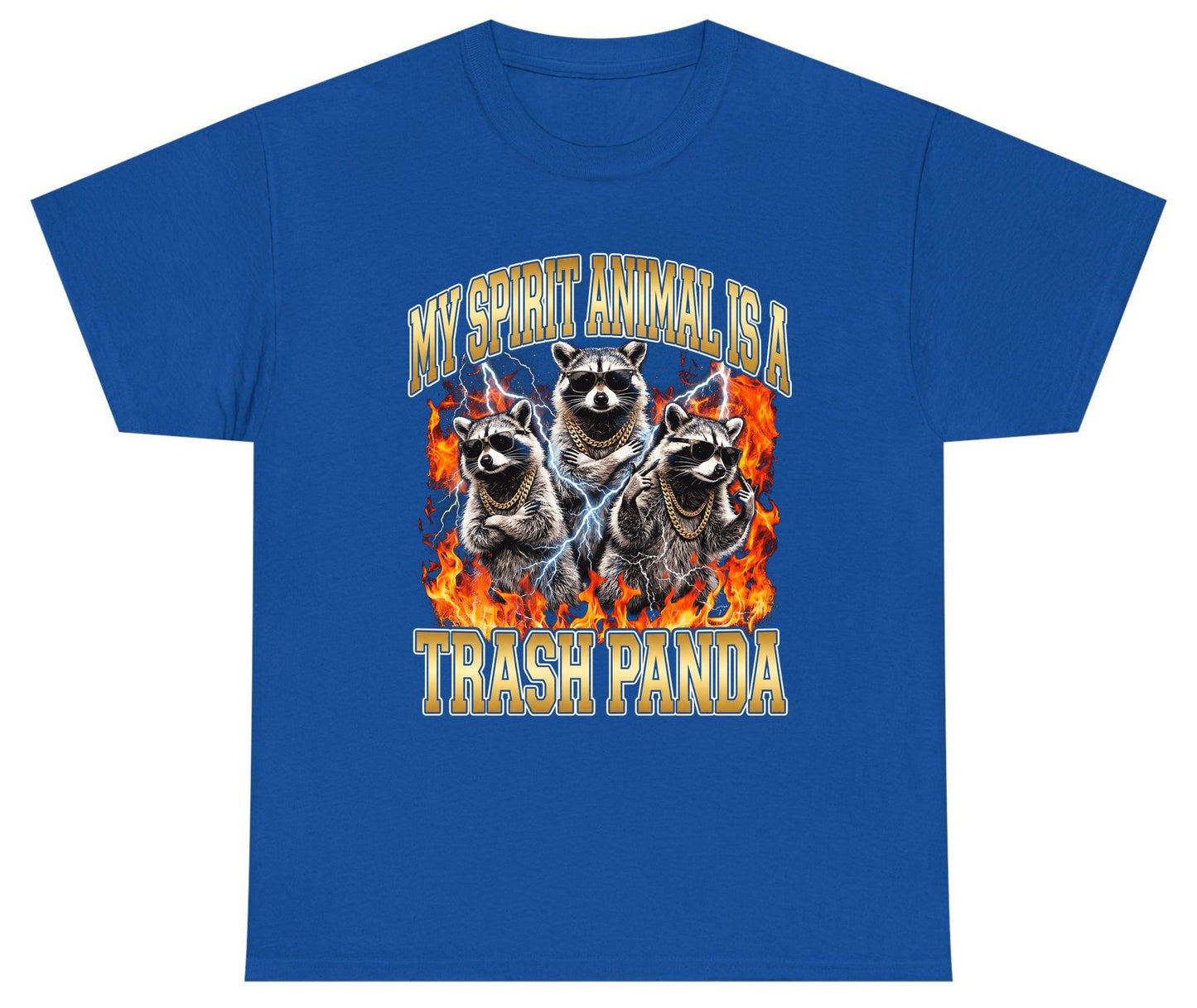 My Spirit Animal Is a Trash Panda raccoon Youth T-Shirt Royal product mockup
