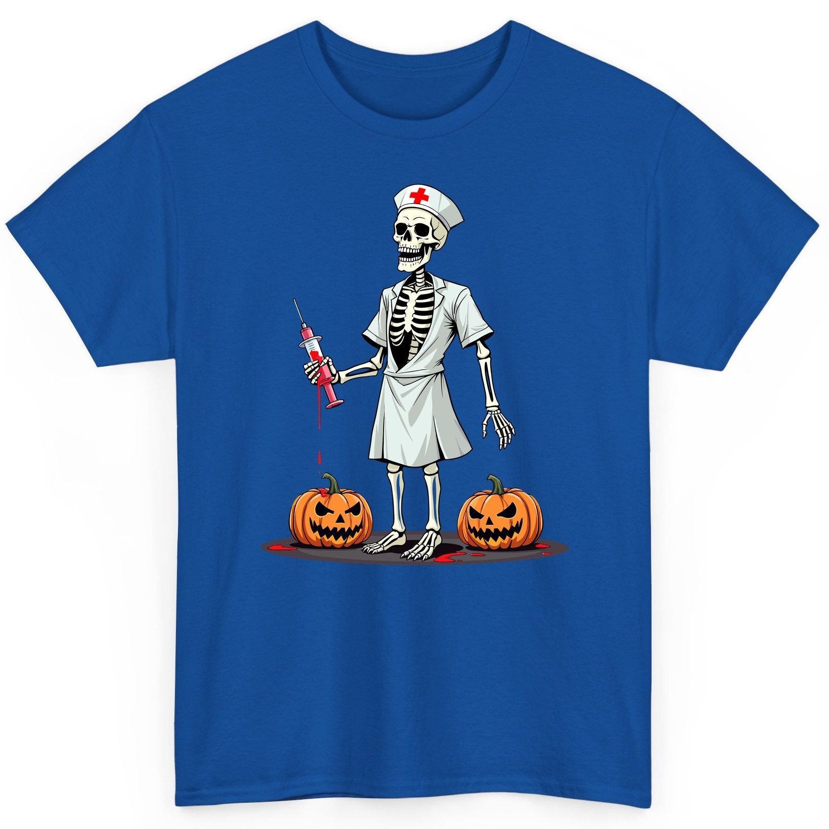 Spooky Skeleton Nurse Halloween skeleton nurse T-Shirt Royal product mockup
