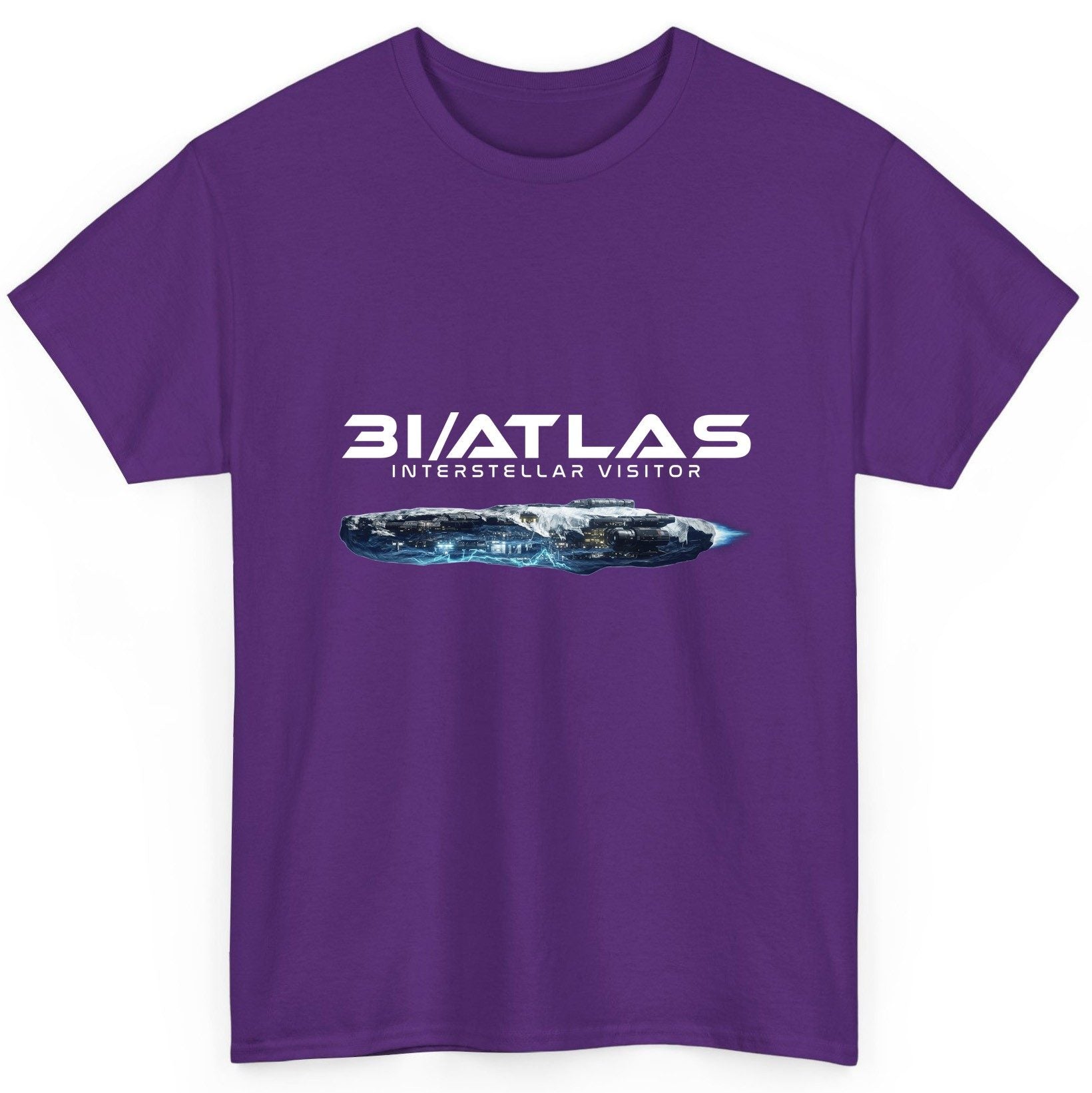 31 Atlas Interstellar Visitor sci-fi spaceship T-Shirt Purple product mockup