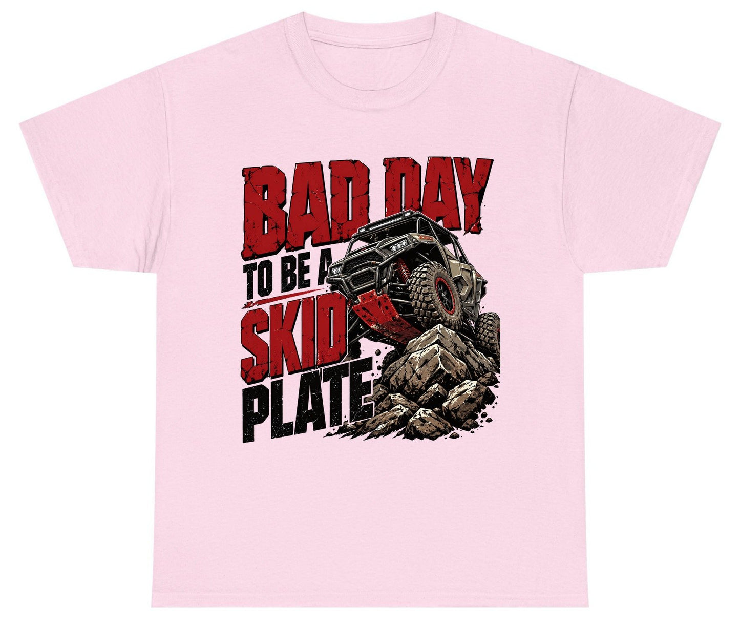 Bad Day to Be a Skid Plate Off-Roading Youth T-Shirt - product mockup - Light Pink