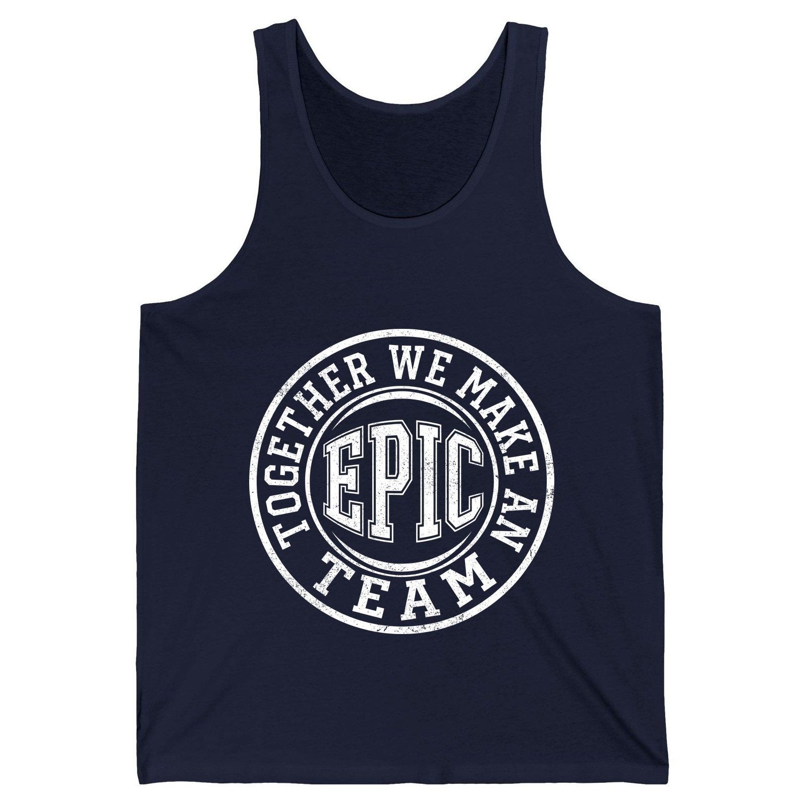 Together We Make an Epic Team teamwork Tank Top Navy product mockup