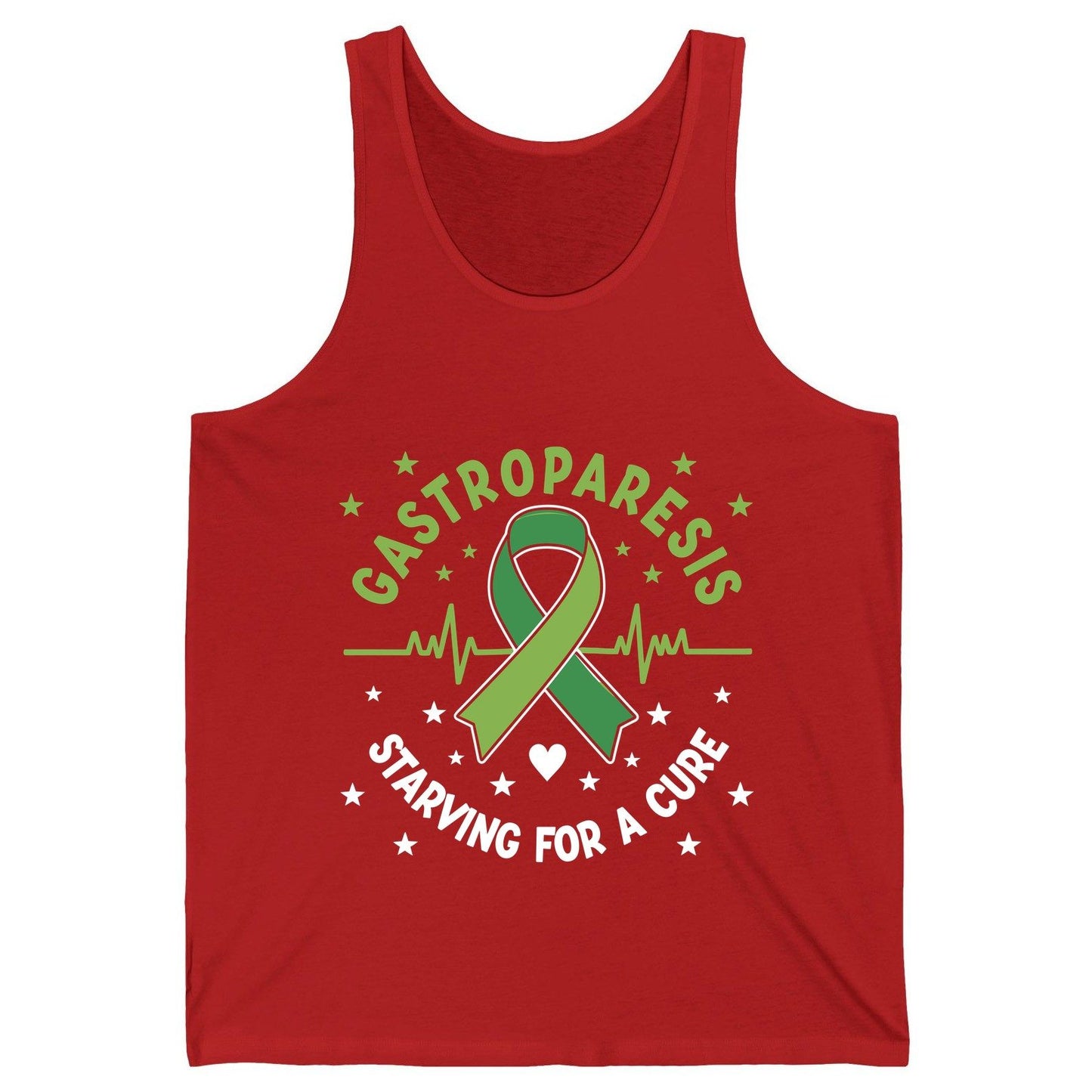 Gastroparesis Starving for a Cure gastroparesis awareness Tank Top Red product mockup