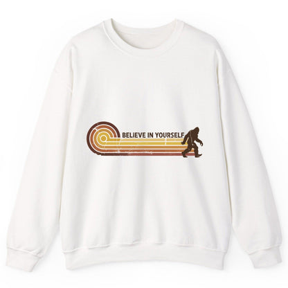 Believe in Yourself bigfoot Sweatshirt White product mockup