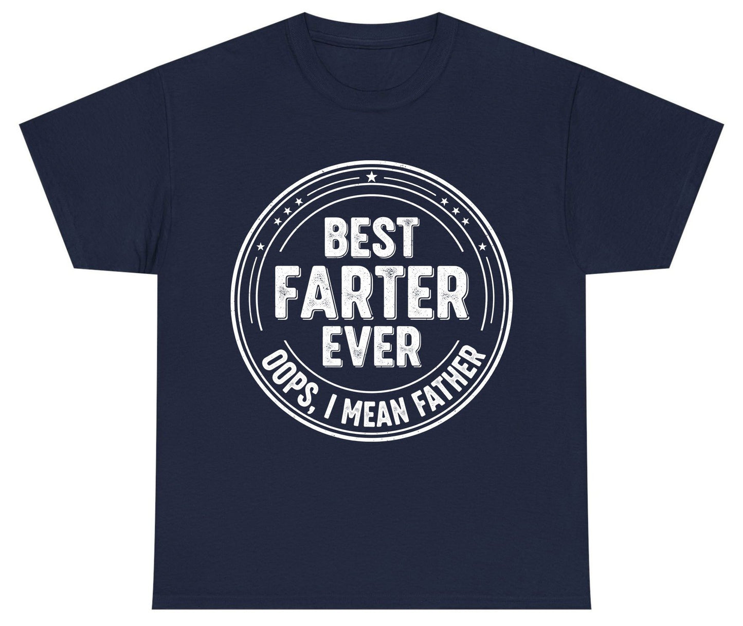 Best Farter Ever Oops, I Mean Father fatherhood Youth T-Shirt Navy product mockup