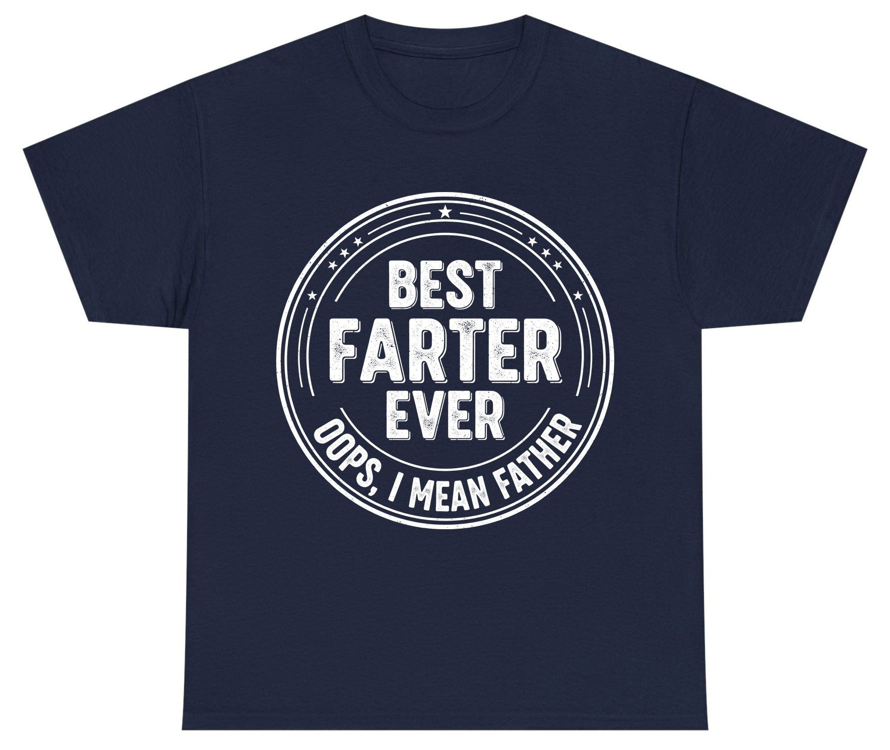 Best Farter Ever Oops, I Mean Father fatherhood Youth T-Shirt Navy product mockup