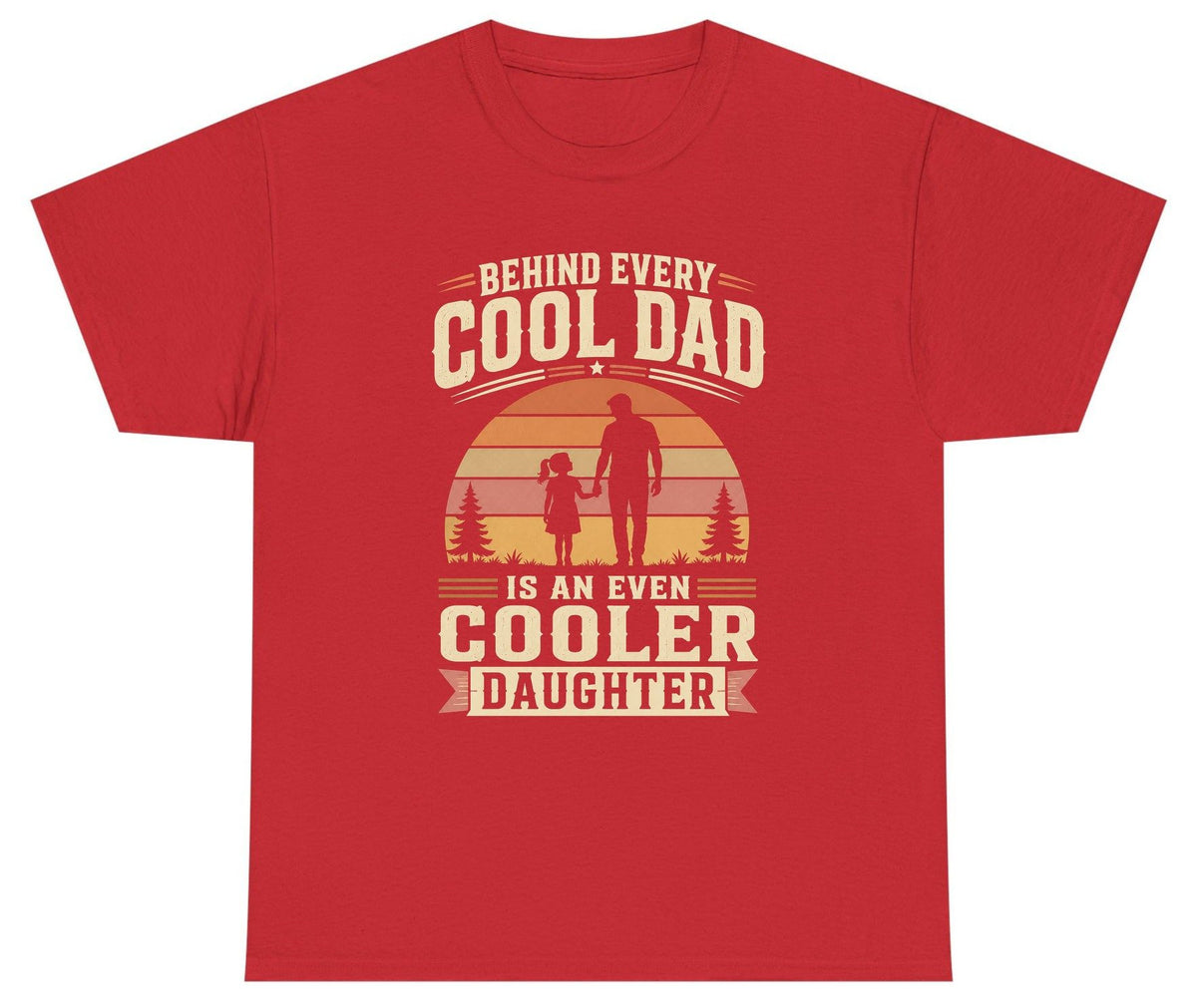Behind Every Cool Dad Is an Even Cooler Daughter father and daughter Youth T-Shirt Red product mockup