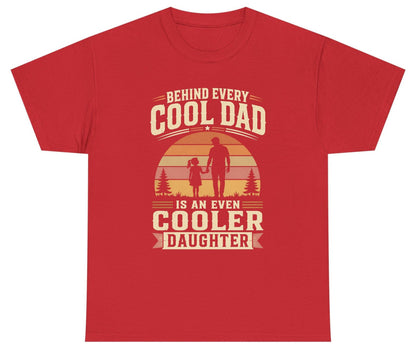 Behind Every Cool Dad Is an Even Cooler Daughter father and daughter Youth T-Shirt Red product mockup