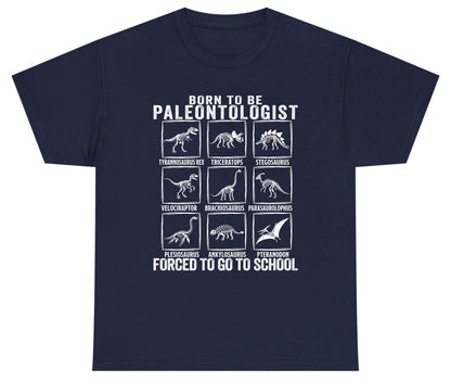 Born to Be Paleontologist Forced to Go to School paleontology Youth T-Shirt Navy product mockup