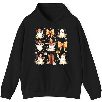 Boo Haw Cute Ghost cute ghost Hoodie Black product mockup