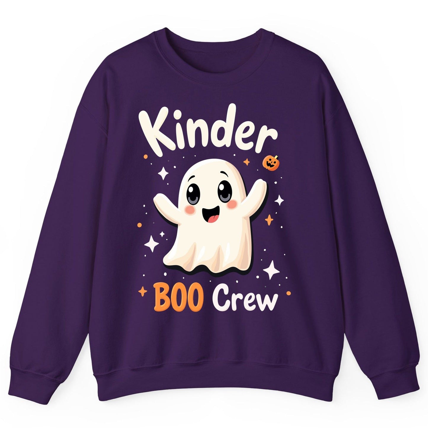 Kinder Boo Crew cute ghost Sweatshirt Purple product mockup