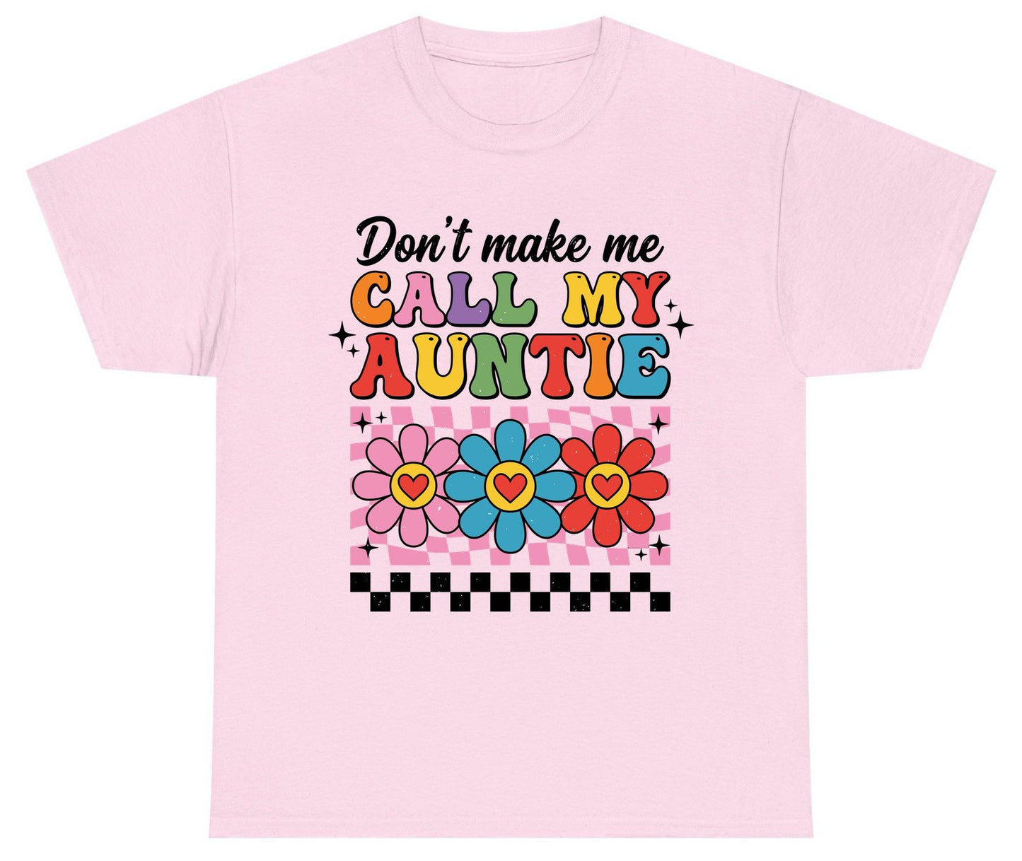 Call My Auntie family humor Youth T-Shirt Light Pink product mockup