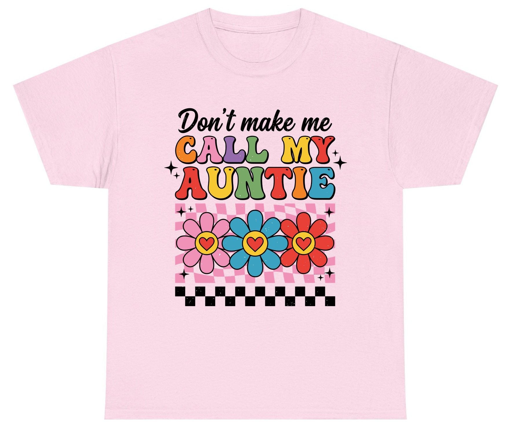 Call My Auntie family humor Youth T-Shirt Light Pink product mockup