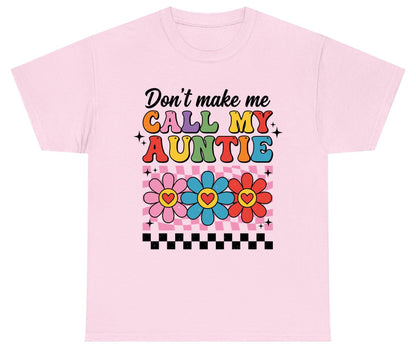 Call My Auntie family humor Youth T-Shirt Light Pink product mockup