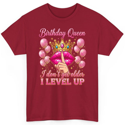 Birthday Queen I Don't Get Older I Level Up birthday queen T-Shirt Cardinal Red product mockup