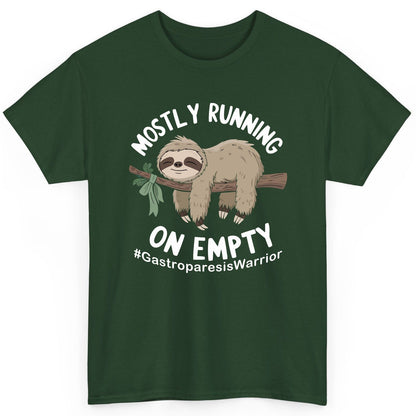 Mostly Running on Empty Gastroparesiswarrior gastroparesis awareness T-Shirt Forest Green product mockup