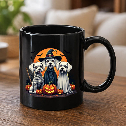 Halloween Dogs Costumes Halloween dogs Black Mug Black product mockup