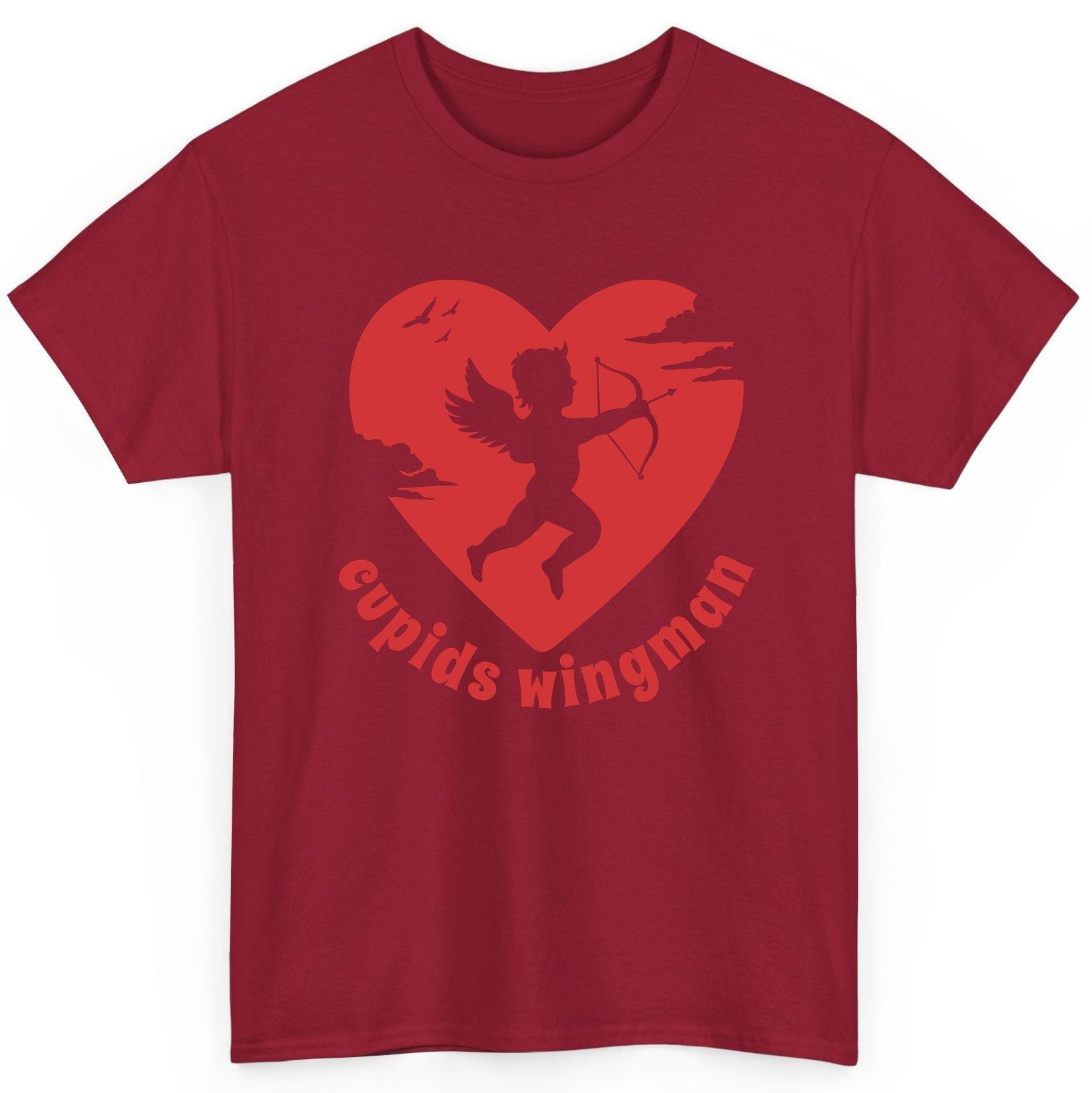 Cupids Wingman cupid T-Shirt Cardinal Red product mockup