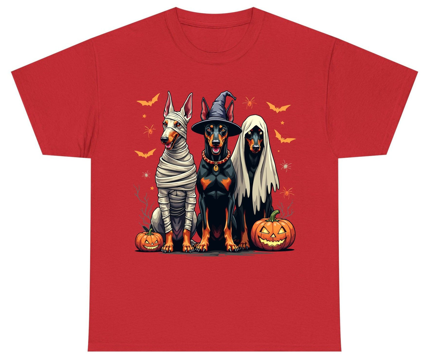 Halloween Doberman Trio doberman pinscher Youth T-Shirt Red product mockup