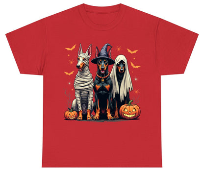 Halloween Doberman Trio doberman pinscher Youth T-Shirt Red product mockup