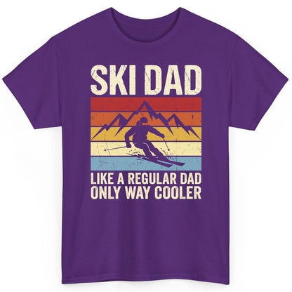 Ski Dad Like a Regular Dad Only Way Cooler skiing T-Shirt Purple product mockup