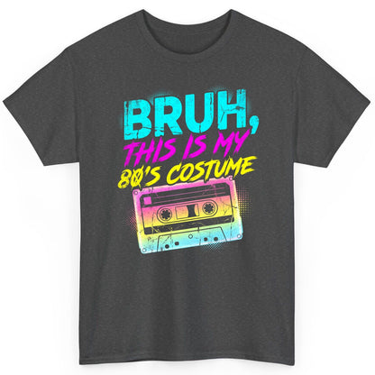 BRUH, THIS IS MY 80'S COSTUME 1980s nostalgia T-Shirt Dark Heather product mockup