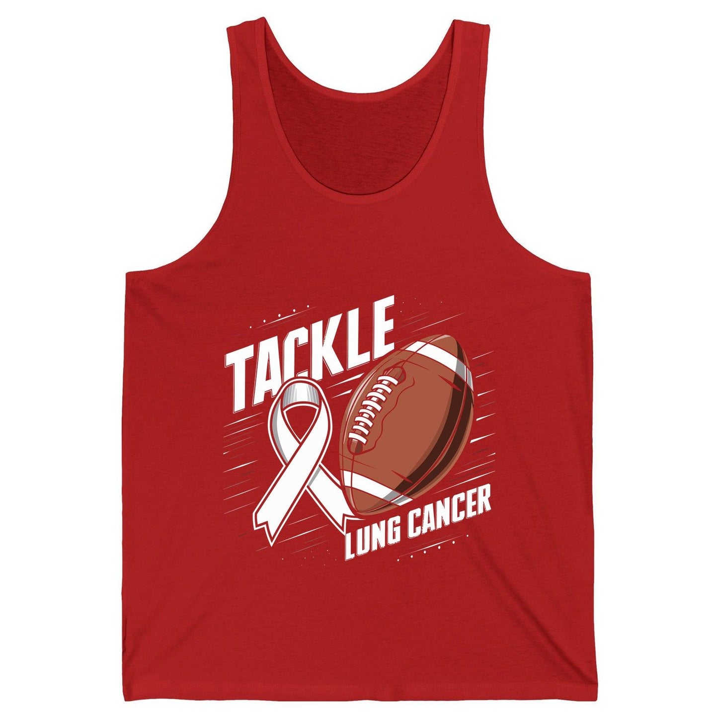 Tackle Lung Cancer lung cancer awareness Tank Top Red product mockup