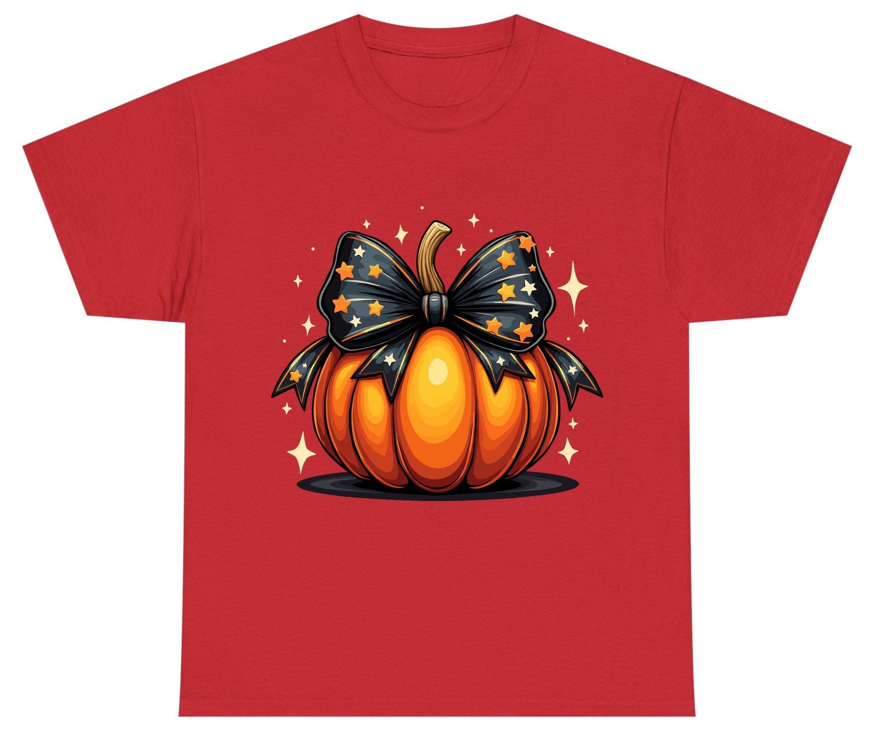 Starry Bow Pumpkin Halloween pumpkin Youth T-Shirt Red product mockup