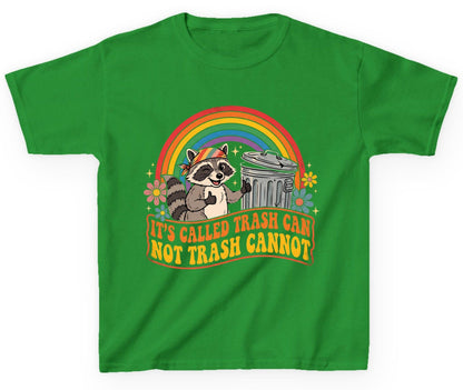 It's Called Trash Can Not Trash Cannot raccoon Youth T-Shirt Irish Green product mockup