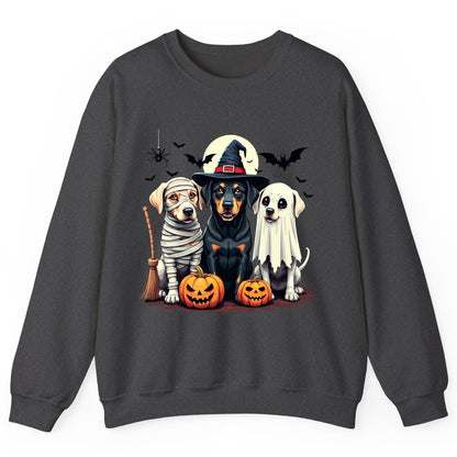 Halloween Dogs in Costumes dogs in Halloween costumes Sweatshirt Dark Heather product mockup
