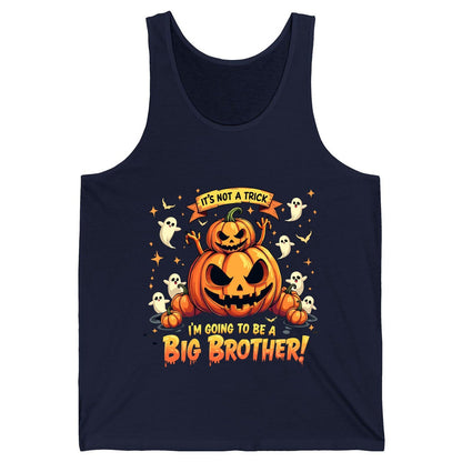 It's Not a Trick I'm Going to Be a Big Brother! Halloween big brother announcement Tank Top Navy product mockup