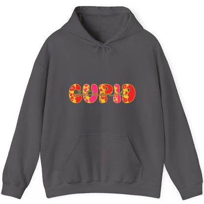 Stupid Cupid anti-Valentine's Day Hoodie Charcoal product mockup