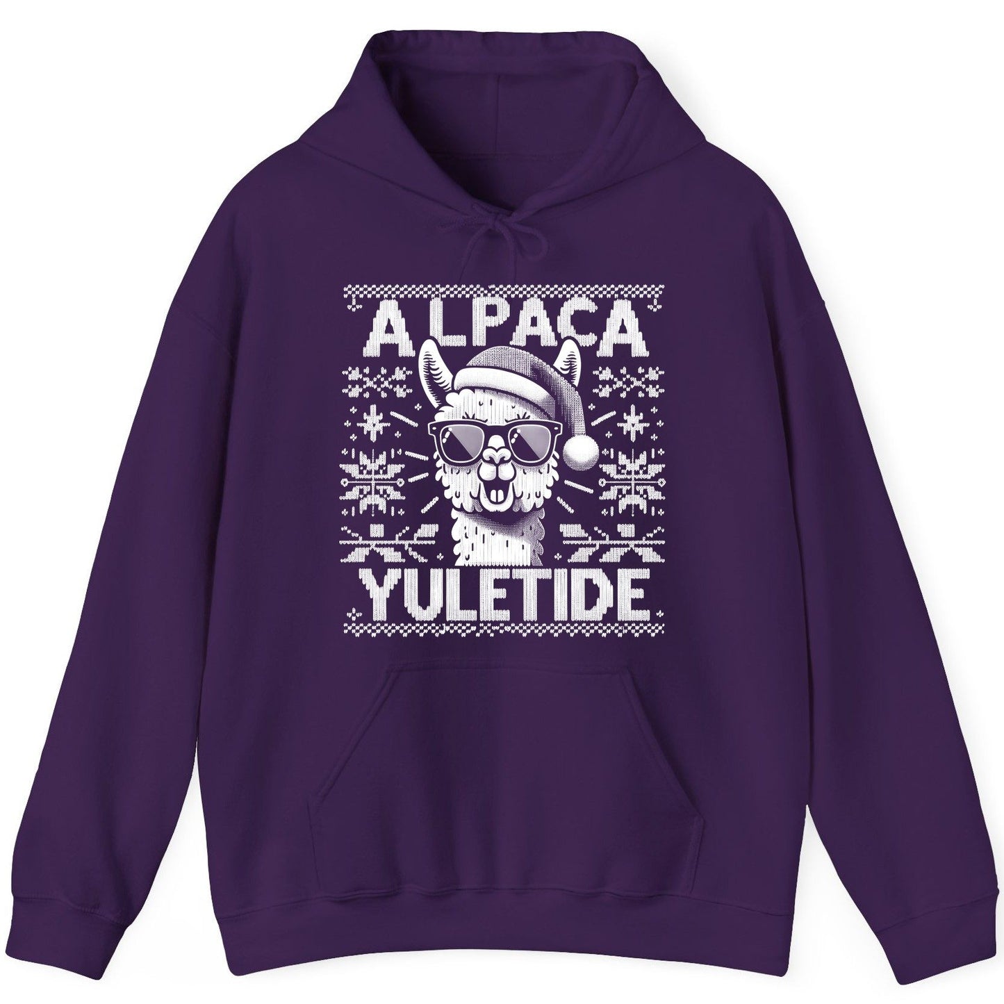 ALPACA Yuletide Funny Lovers Hoodie - product mockup - Purple