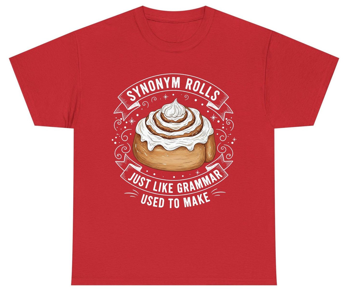 Synonym Rolls Just Like Grammar Used to Make grammar pun Youth T-Shirt Red product mockup