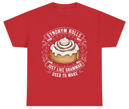 Synonym Rolls Just Like Grammar Used to Make grammar pun Youth T-Shirt Red product mockup