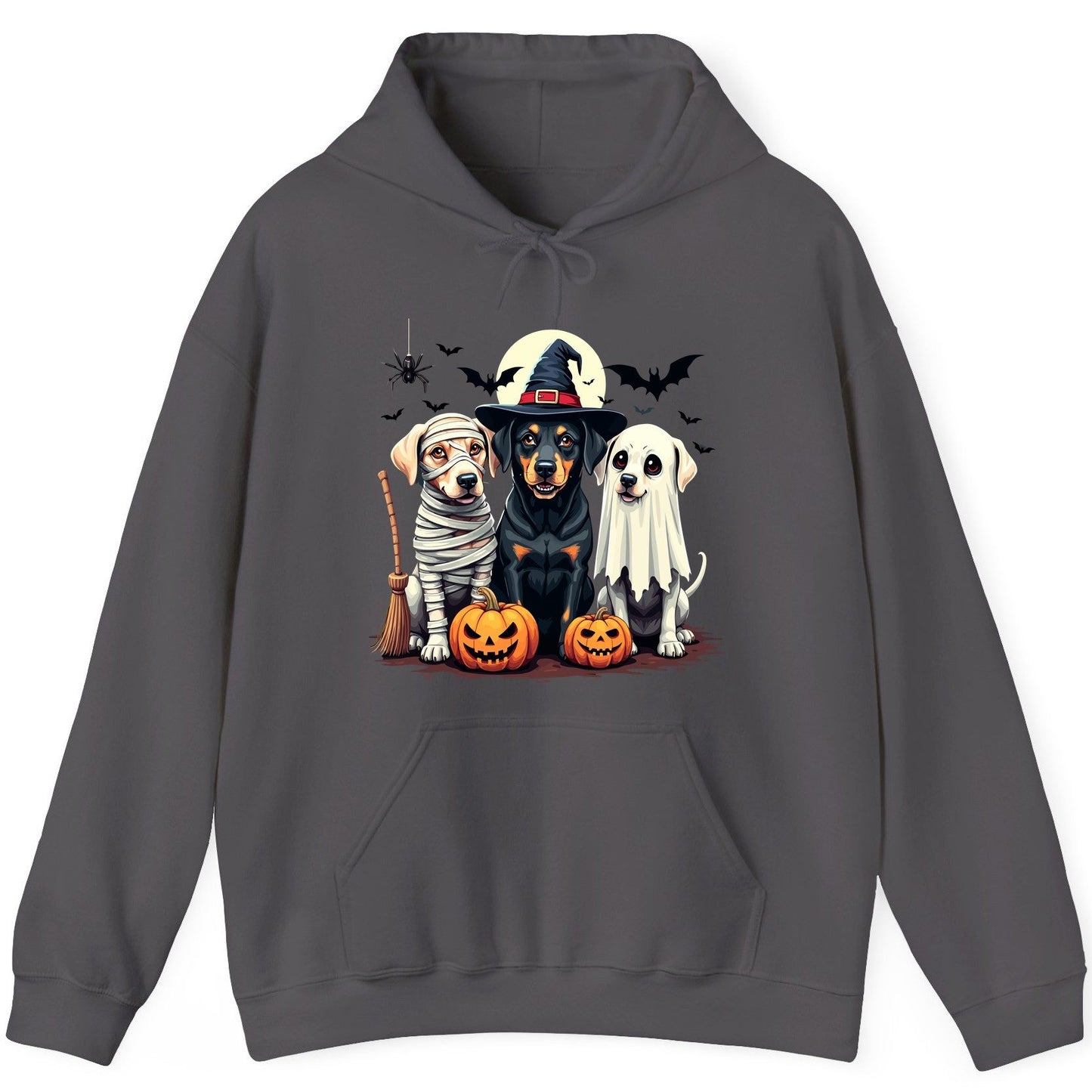 Halloween Dogs in Costumes dogs in Halloween costumes Hoodie Charcoal product mockup